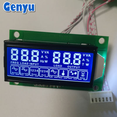 Καλή τιμή. OEM LCD επτά τμήματα οθόνη HTN μπλε 5V οθόνη LCD με πλακέτα PCB σε απευθείας σύνδεση