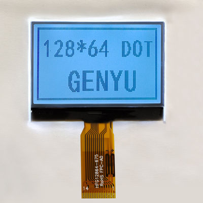 Καλή τιμή. 1.88 ίντσες 128x64 Dot Matrix LCD Display Module FSTN Λευκό 14PIN SPI Διασύνδεση σε απευθείας σύνδεση