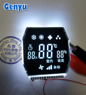 Οκτάγωνο VA LCD οθόνη Μαύρο φόντο 2 ψηφίων 7 τμήματα οθόνης