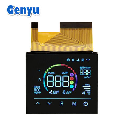 4.5V VA LCD Display Χρώμα Μαύρο Πίνακα τμήματος 72PIN FPC Connect για καθαριστή αέρα