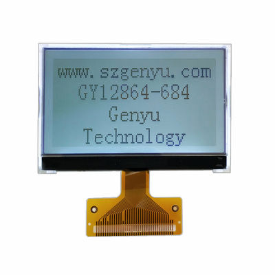 Καλή τιμή. 2.72 ιντσών 128x64 LCD COG οθόνη γραφική FSTN οθόνη θετικό λευκό φως πίσω 36PIN FPC σε απευθείας σύνδεση