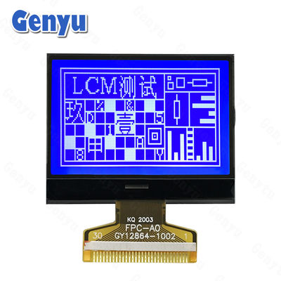Καλή τιμή. 1.9 ιντσών STN Μπλε 128x64 LCD οθόνη 30PIN FPC 8-Bit παράλληλο για διανομέα νερού σε απευθείας σύνδεση