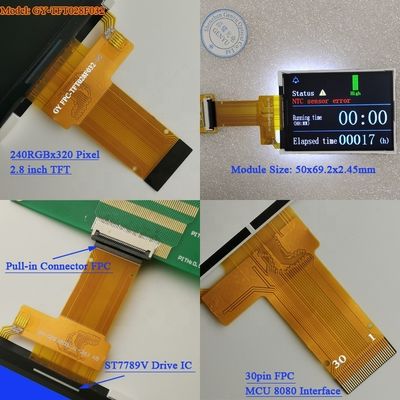 Καλή τιμή. 2.4 ιντσών IPS TFT LCD οθόνη για ιατρικές συσκευές με πιστοποίηση ISO9001 και ελεύθερη γωνία θέασης σε απευθείας σύνδεση